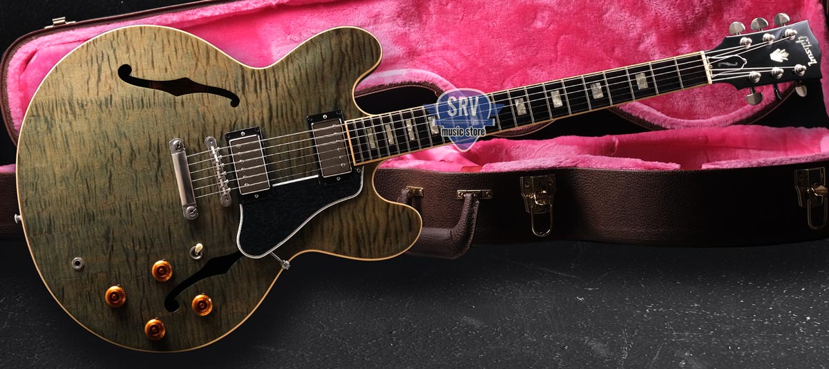 Gibson Memphis Es335 Faded Figured Green